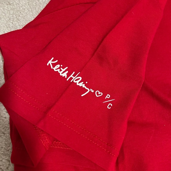 BNWT NEW Peace Collective x Keith Haring red t-shirt medium limited HTF - Picture 9 of 11